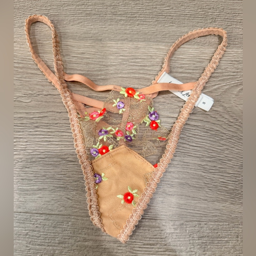 For Love And Lemons Floral Embroidered Bra Set - Multicolor - Picture 6 of 10